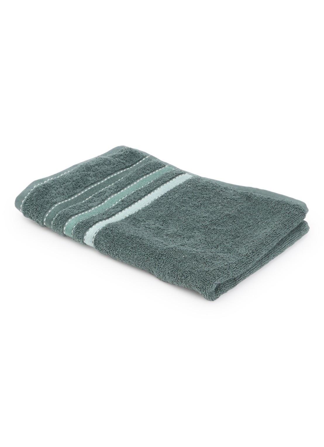 Vandyck Prestige Lines badhanddoek - 500 gr/m2 - voorkant olijfgroen