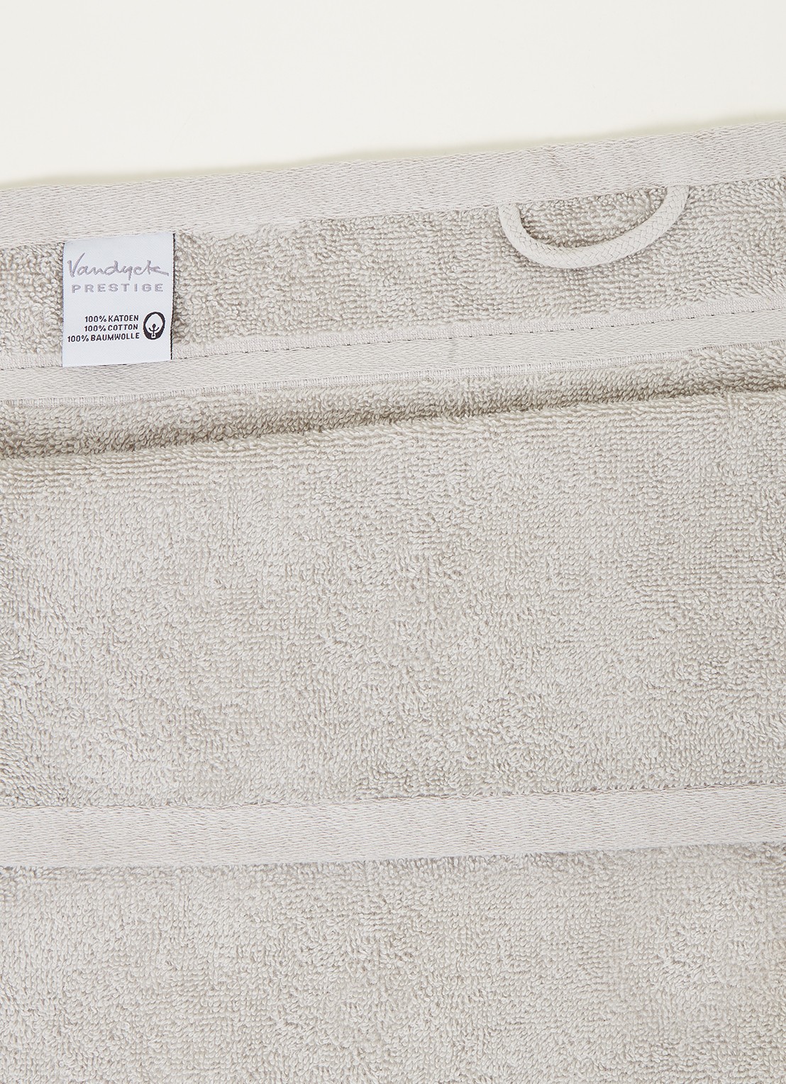 Vandyck Prestige Lines badlaken - 500 gr/m2 - 70 x 140 cm - detail 3 lichtgrijs