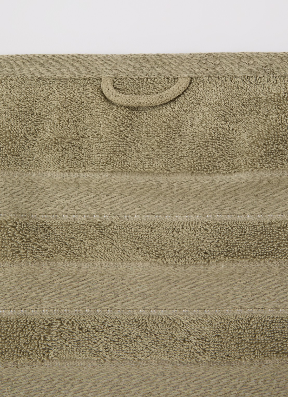 Vandyck Prestige Lines badlaken - 500 gr/m2 - 70 x 140 cm - detail mosgroen