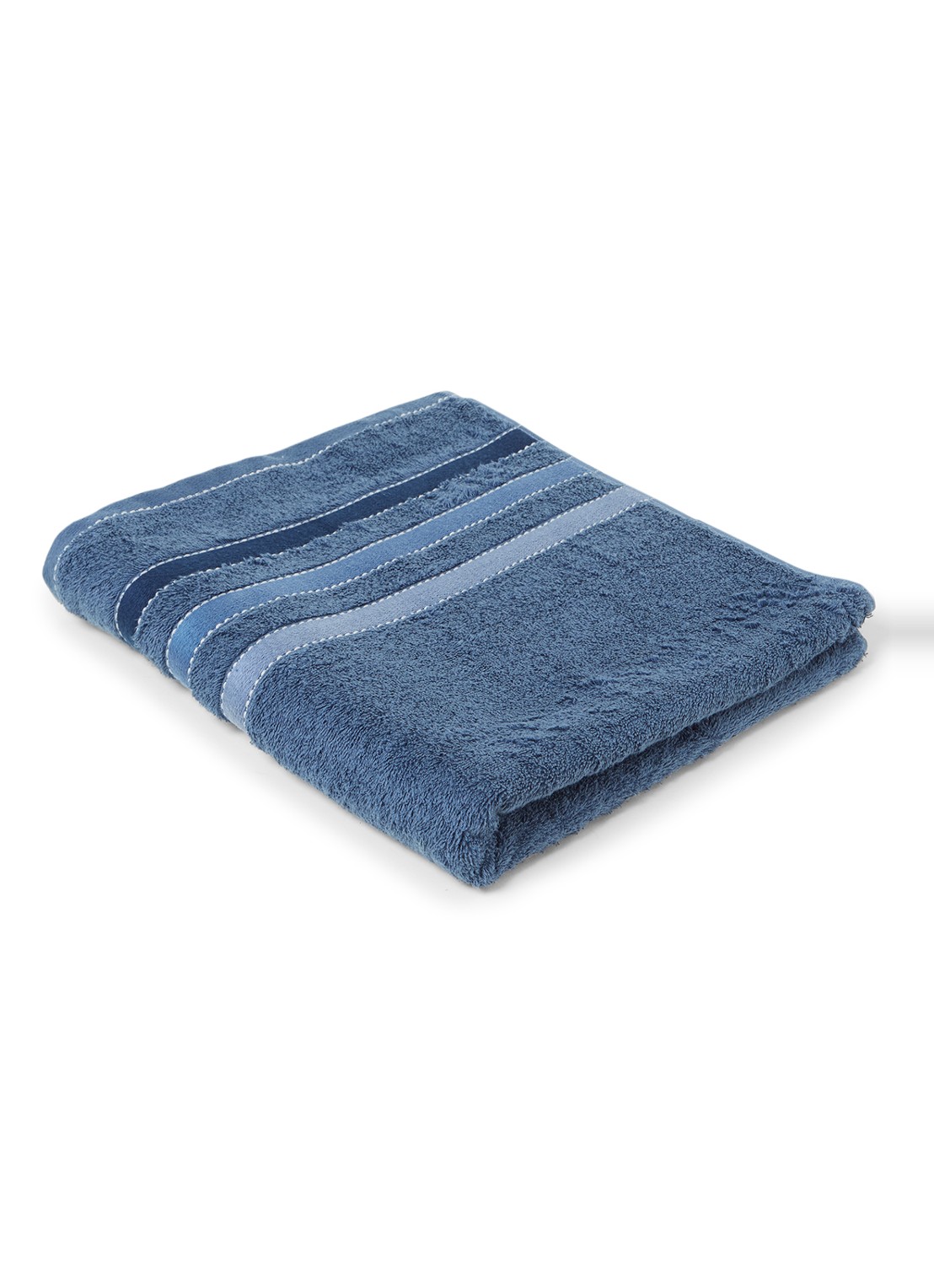 Vandyck Prestige Lines badlaken - 500 gr/m2 - 70 x 140 cm - voorkant 2 indigo