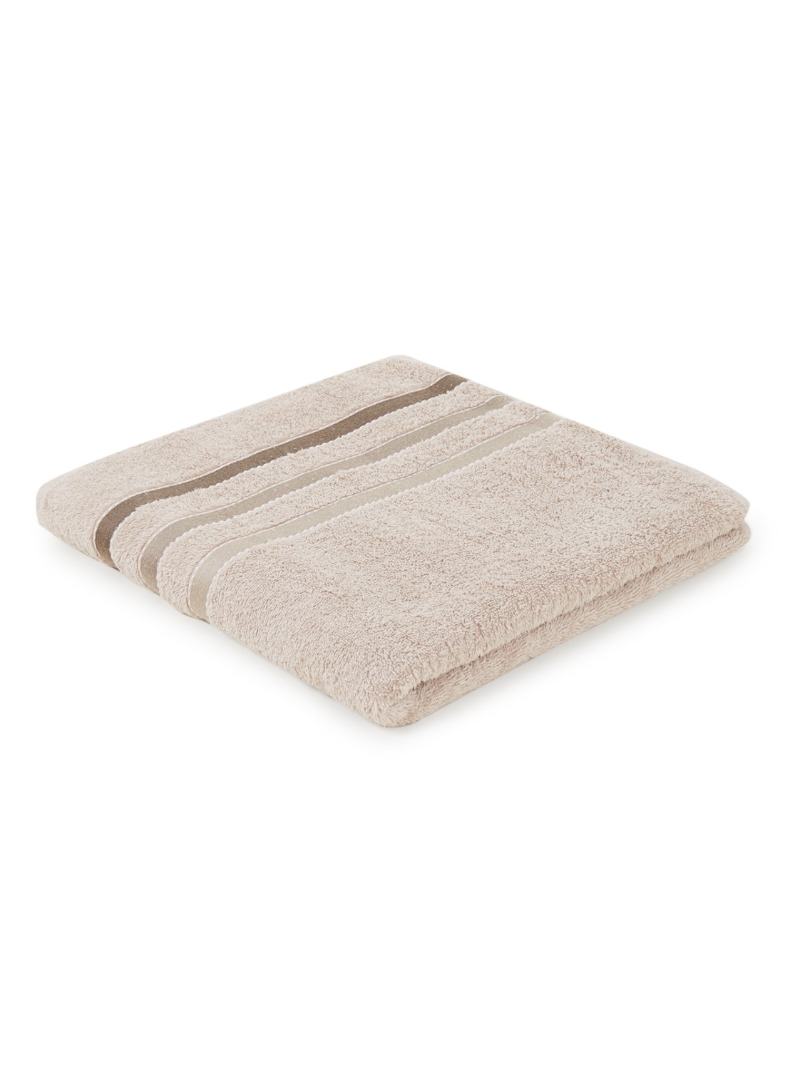 Vandyck Prestige Lines badlaken - 500gr/m2 - 70 x 140 cm  - voorkant zand