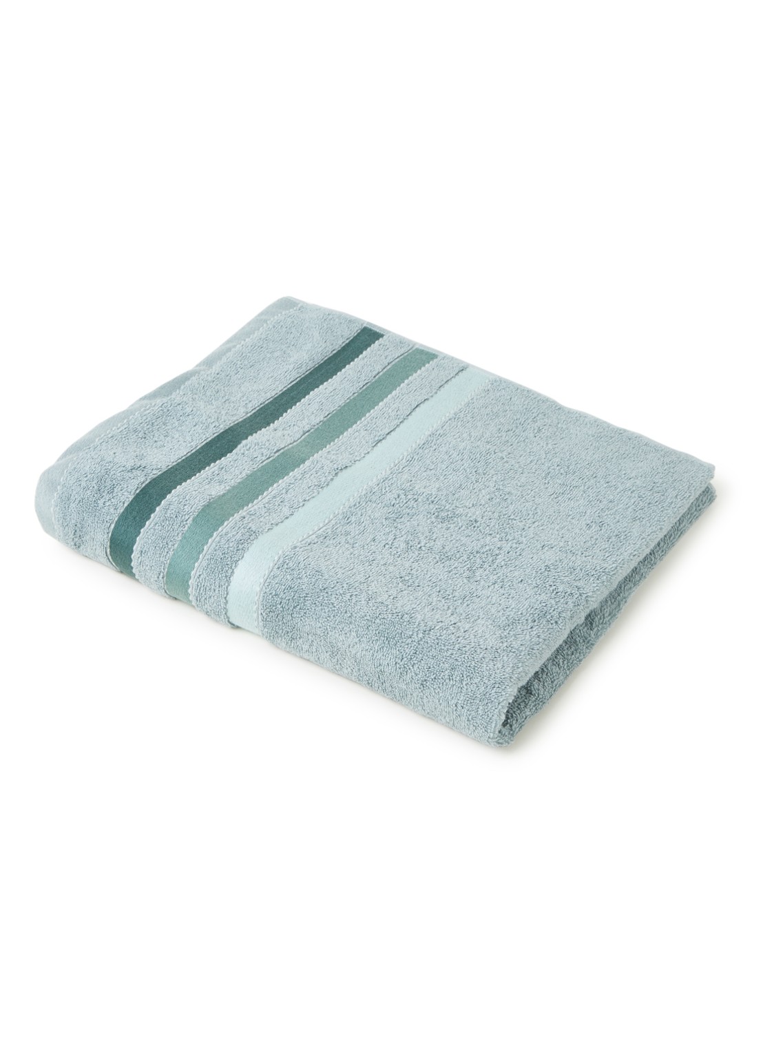 Vandyck Prestige Lines badlaken - 500gr/m2 - 70 x 140 cm  - voorkant lindegroen