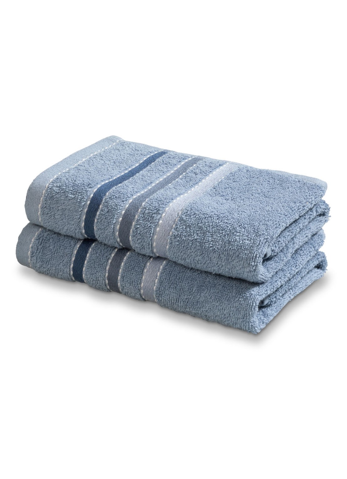 Vandyck Prestige Lines gastendoek - 500 gr/m2 - 40 x 60 cm - detail 2 blauw