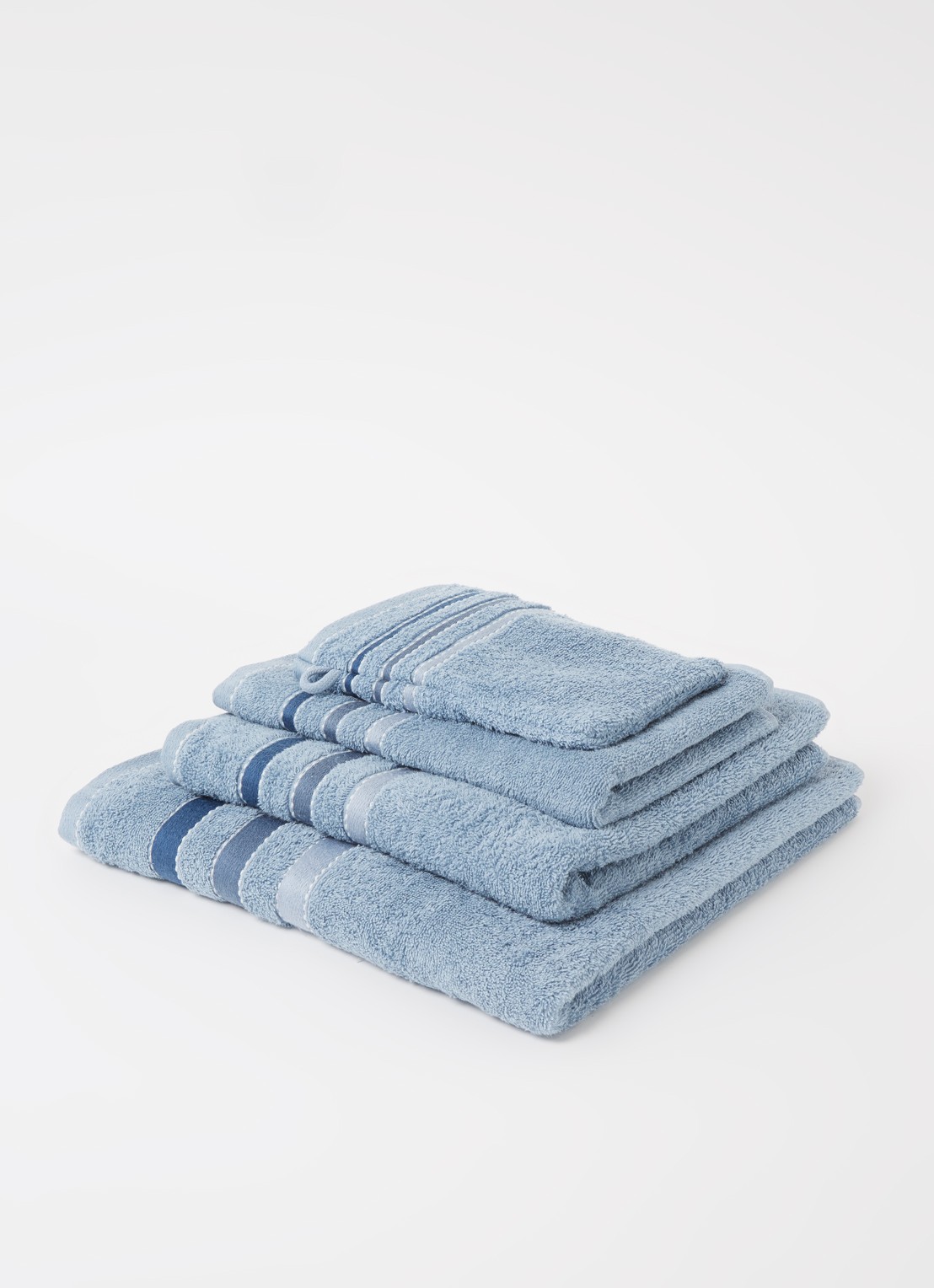 Vandyck Prestige Lines gastendoek - 500 gr/m2 - 40 x 60 cm - voorkant 6 blauw