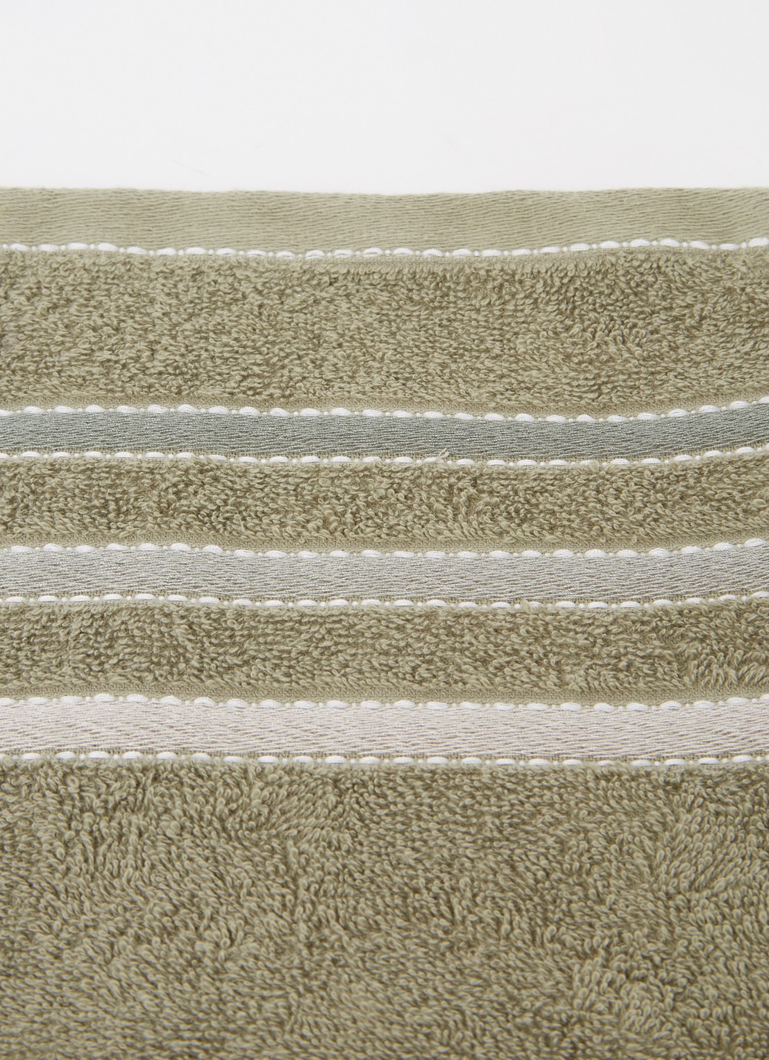 Vandyck Prestige Lines gastendoek - 500 gr/m2 - 40 x 60 cm - detail 2 olijfgroen