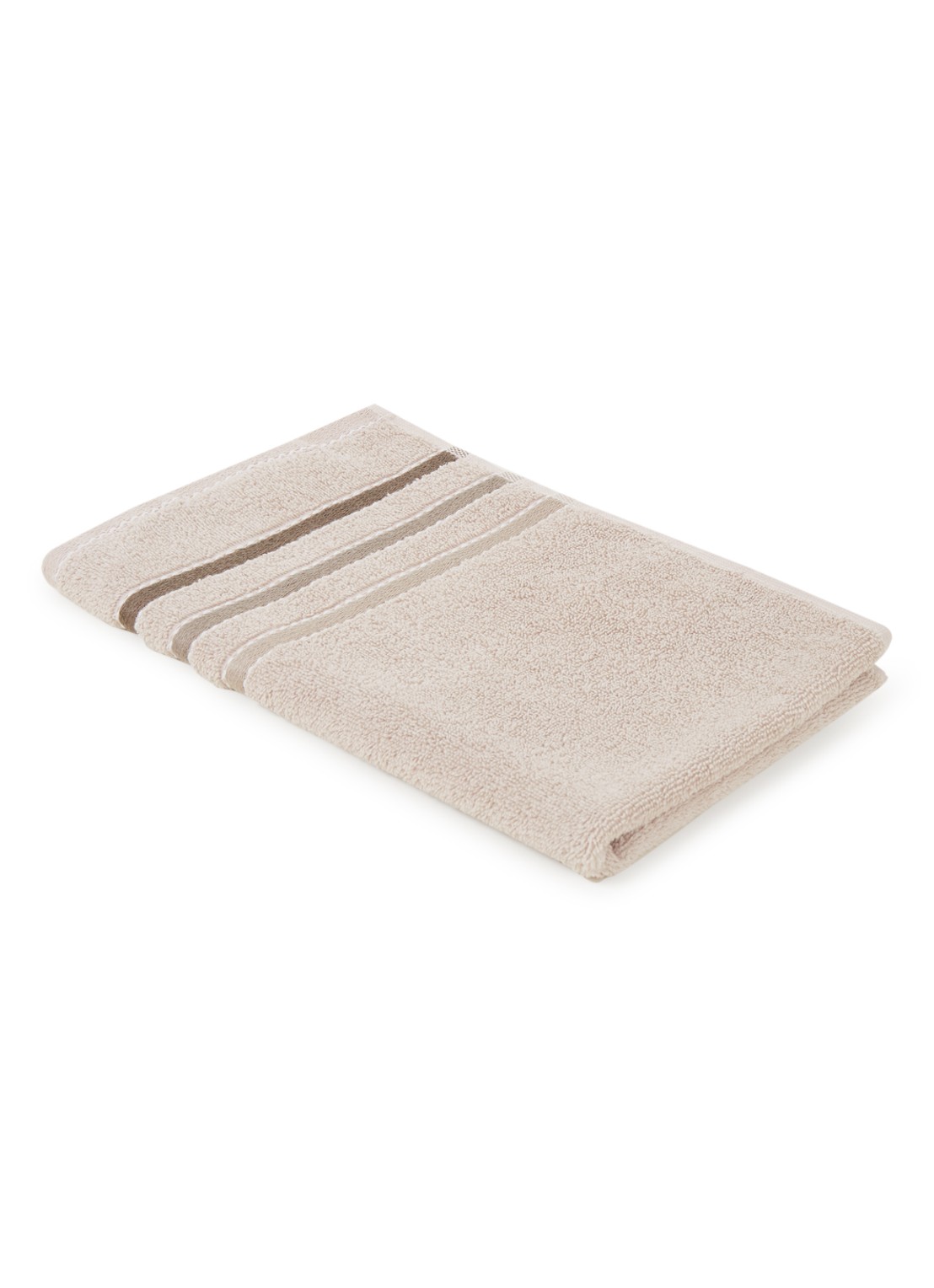Vandyck Prestige Lines gastendoek - 500gr/m2 - 40 x 60 cm  - voorkant 2 zand