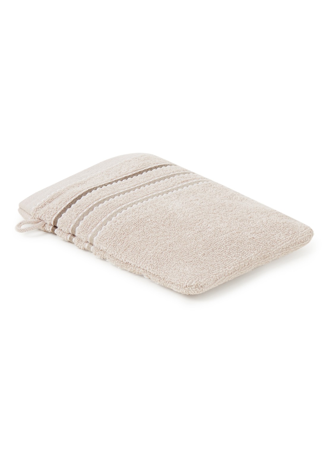 Vandyck Prestige Lines washand - 500 gr/m2 - 16 x 21 cm  - voorkant zand