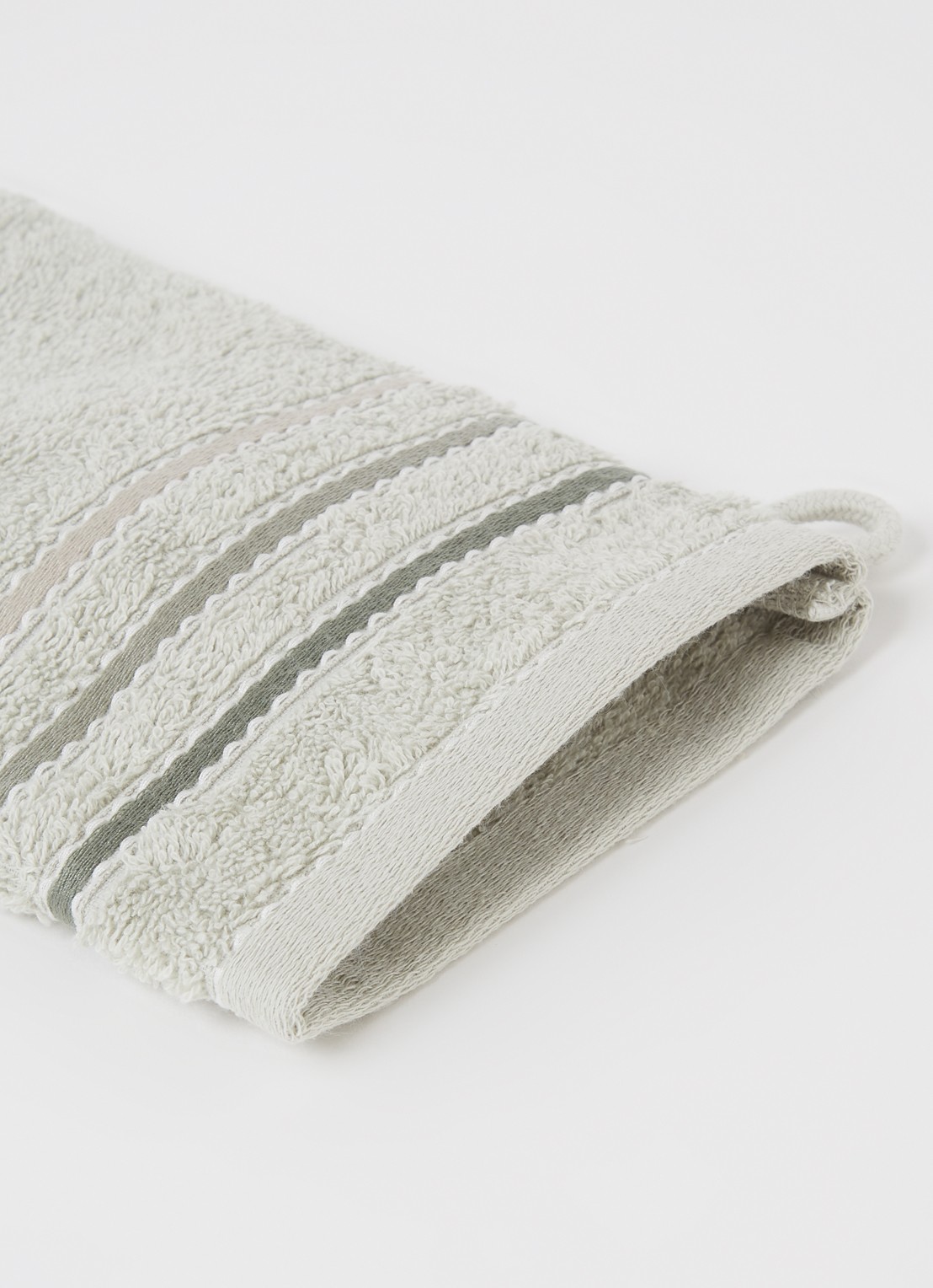 Vandyck Prestige Lines washand - 500 gr/m2 - 16 x 21 cm - detail 3 lichtgrijs