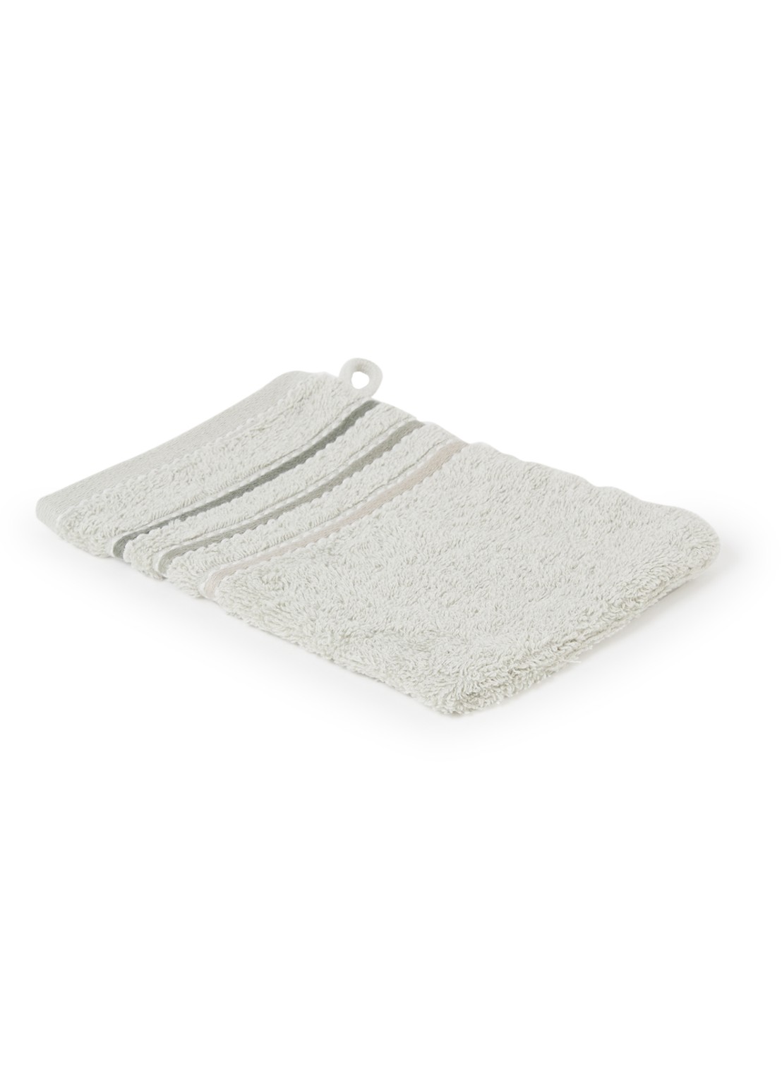 Vandyck Prestige Lines washand - 500 gr/m2 - 16 x 21 cm - voorkant lichtgrijs