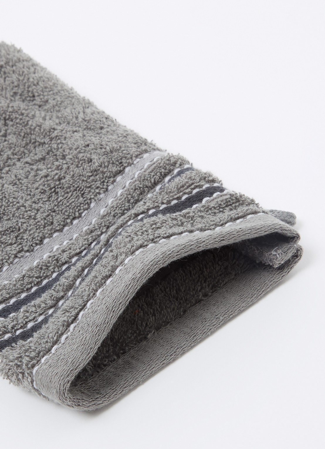 Vandyck Prestige Lines washand - 500 gr/m2 - 60 x 22 cm - detail 2 grijs