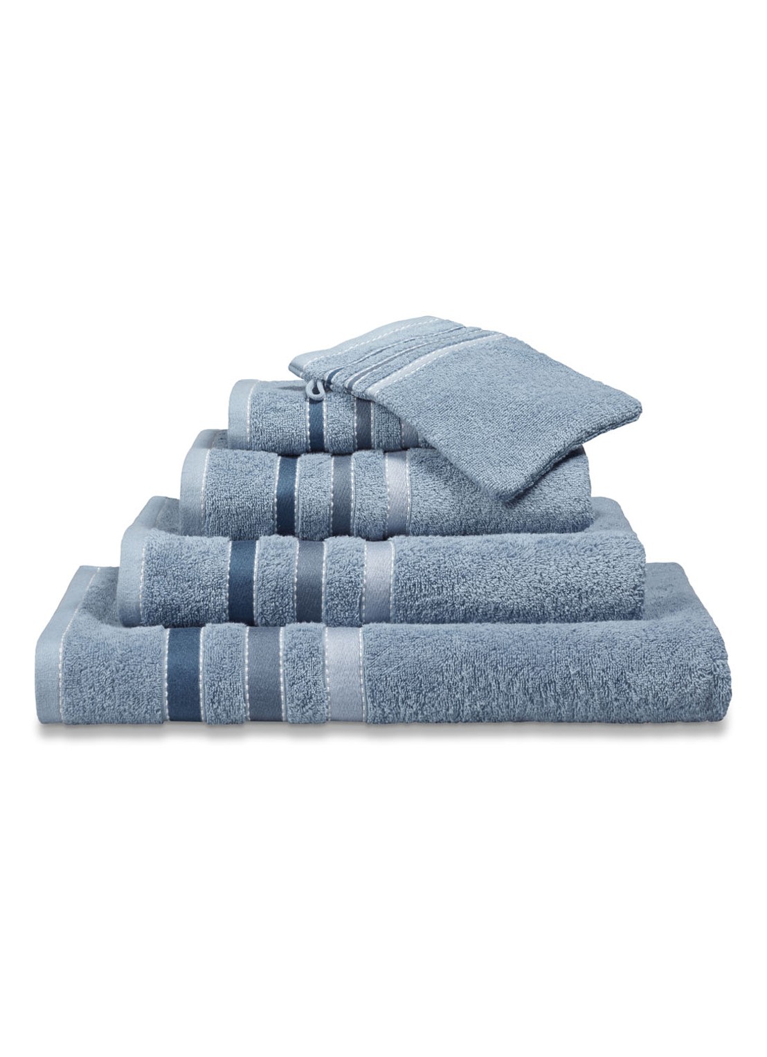Vandyck Prestige Lines washand - 500 gr/m2 - 60 x 22 cm - detail 5 blauw