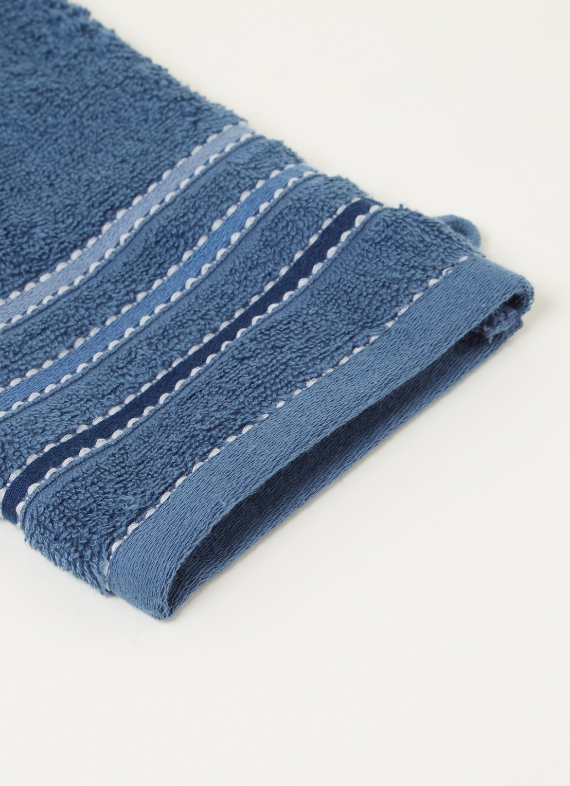 Vandyck Prestige Lines washand - 500 gr/m2 - 60 x 22 cm - detail 3 indigo
