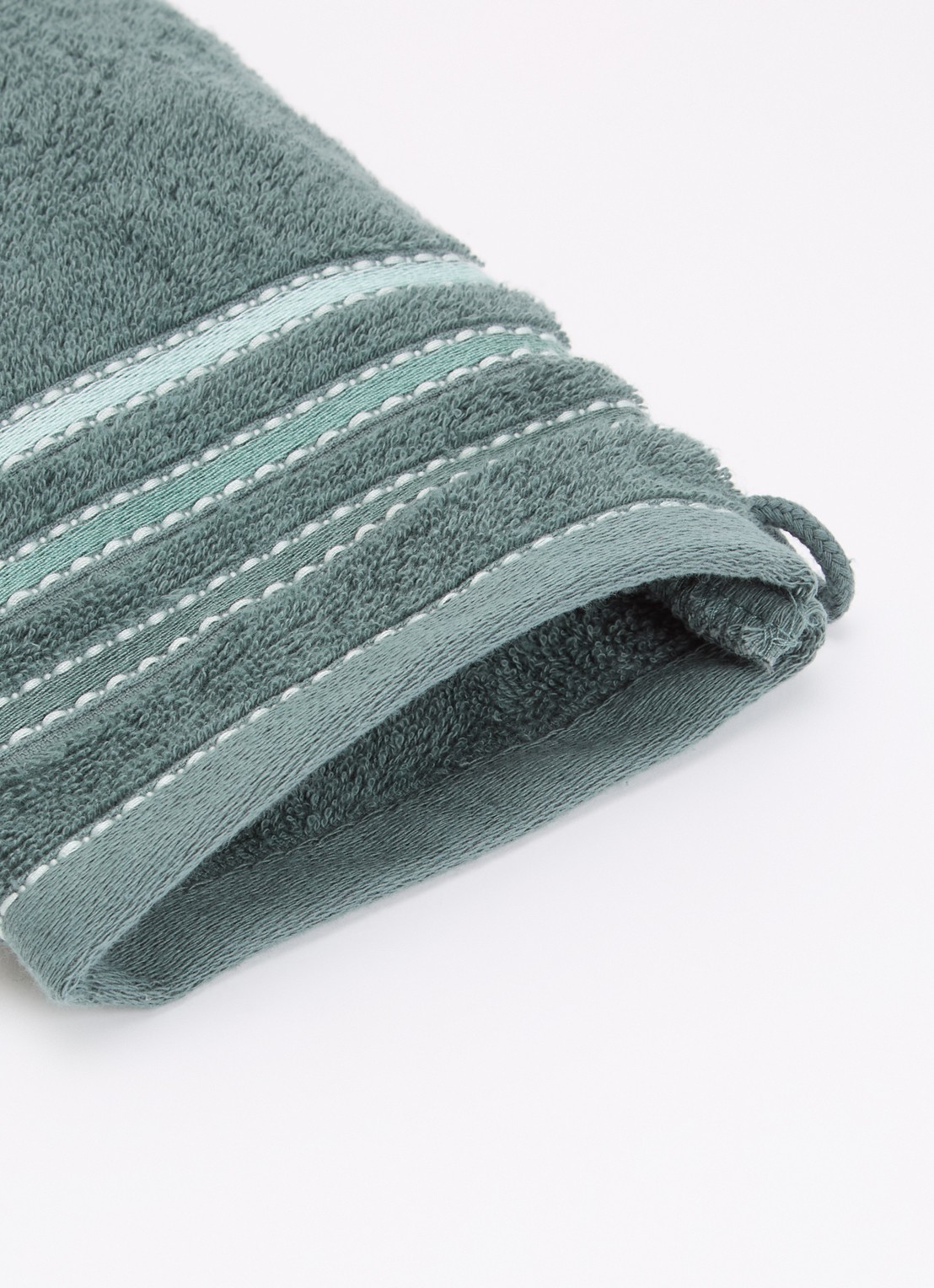 Vandyck Prestige washand - 500 gr/m2 - 16 x 22 cm - detail 3 petrolgroen