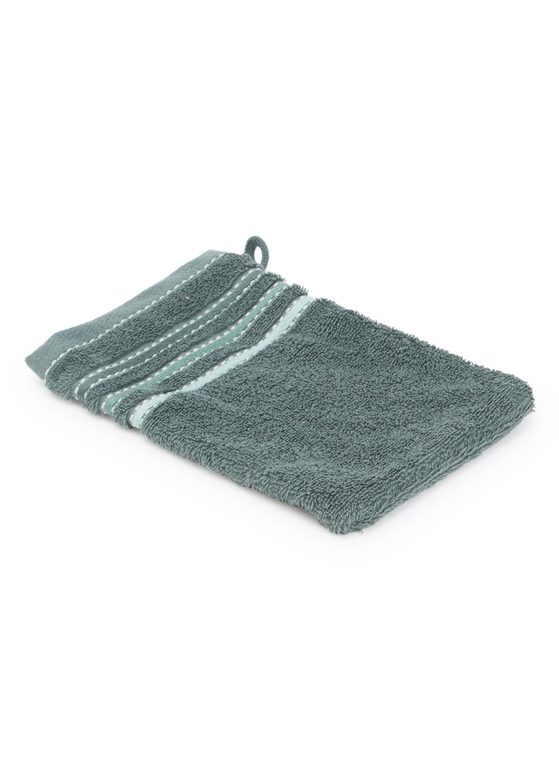 Vandyck Prestige washand - 500 gr/m2 - 16 x 22 cm - voorkant petrolgroen