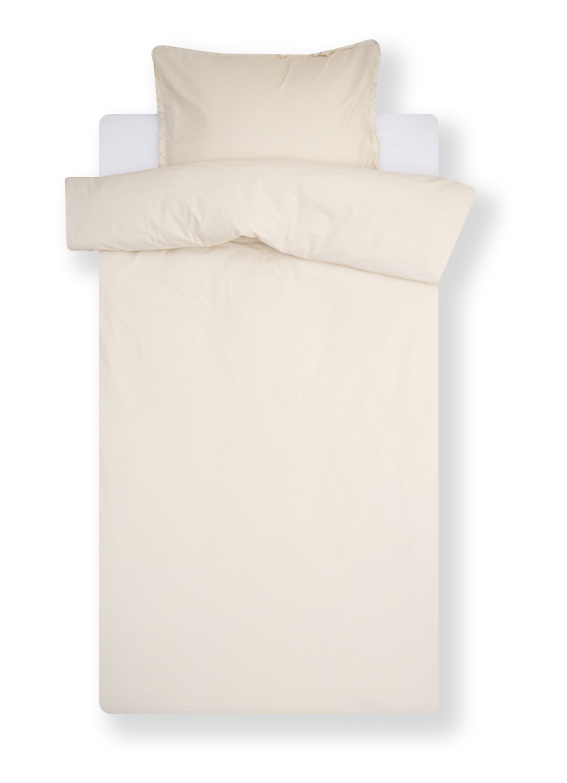 Vandyck Pure 83 dekbedovertrekset van katoen perkal 200 TC - inclusief kussensloop - voorkant 2 beige