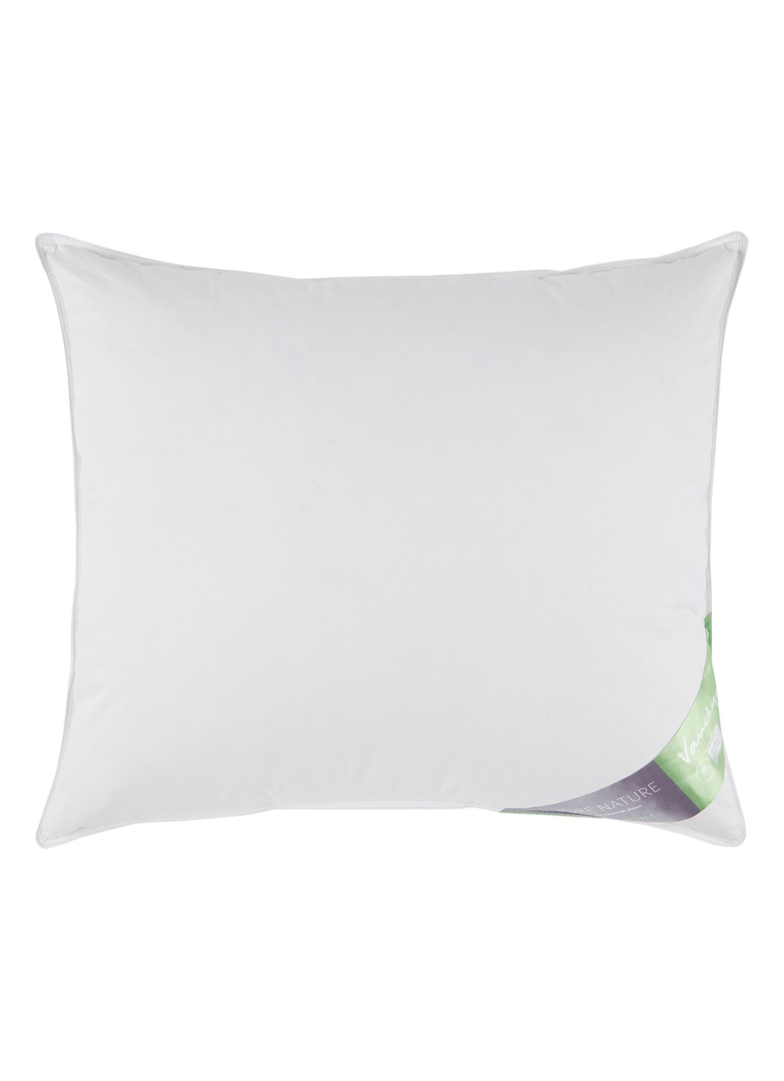 Vandyck Pure Nature medium hoofdkussen 60 x 70 cm - voorkant wit