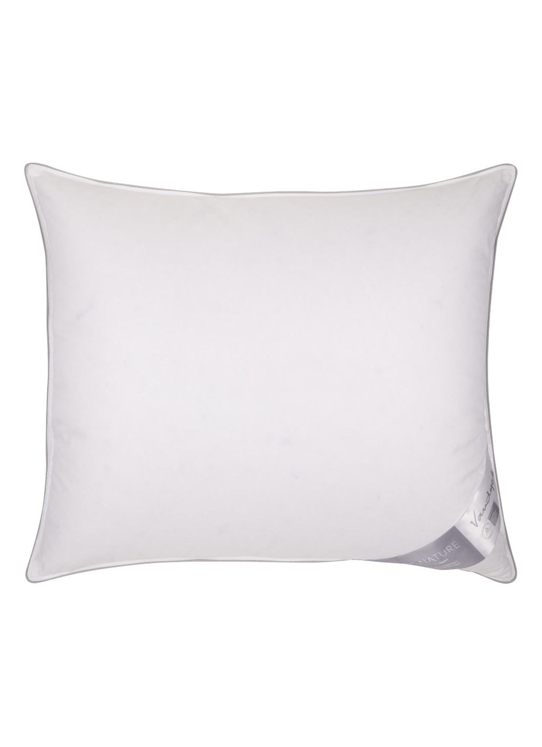 Vandyck Pure Nature tweekamer stevig hoofdkussen 60 x 70 cm - voorkant 2 wit