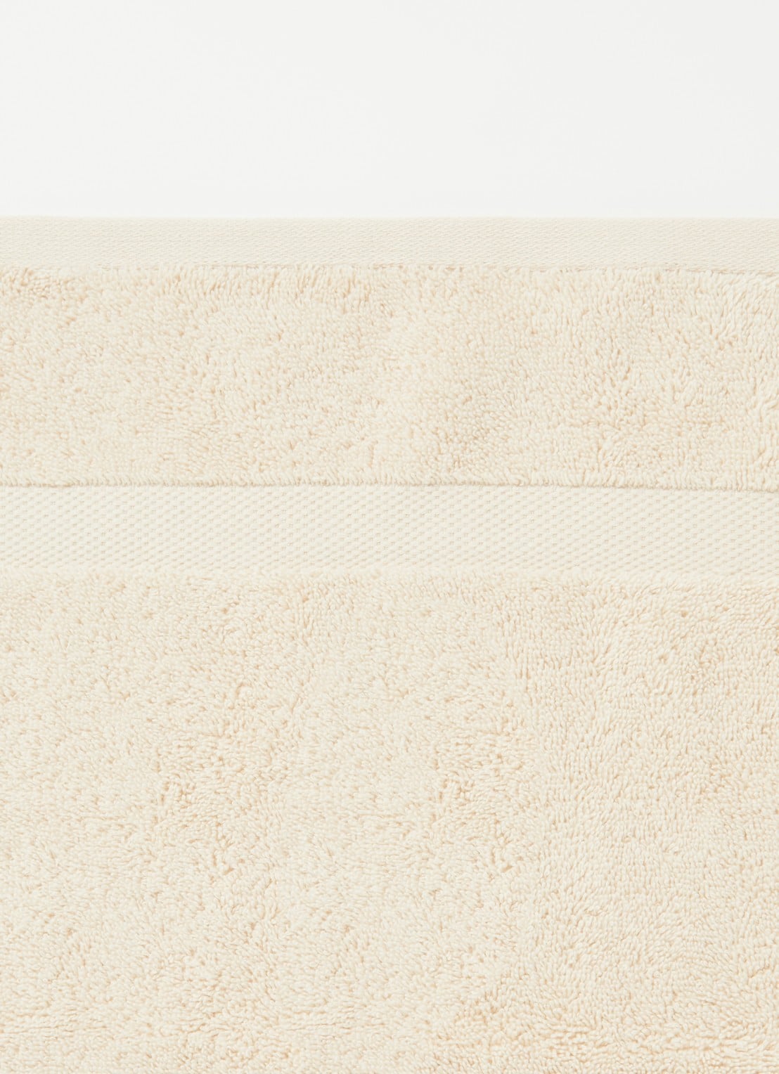 Vandyck Ranger badhanddoek - 650 gr/m2 - 55 x 100 cm - detail creme