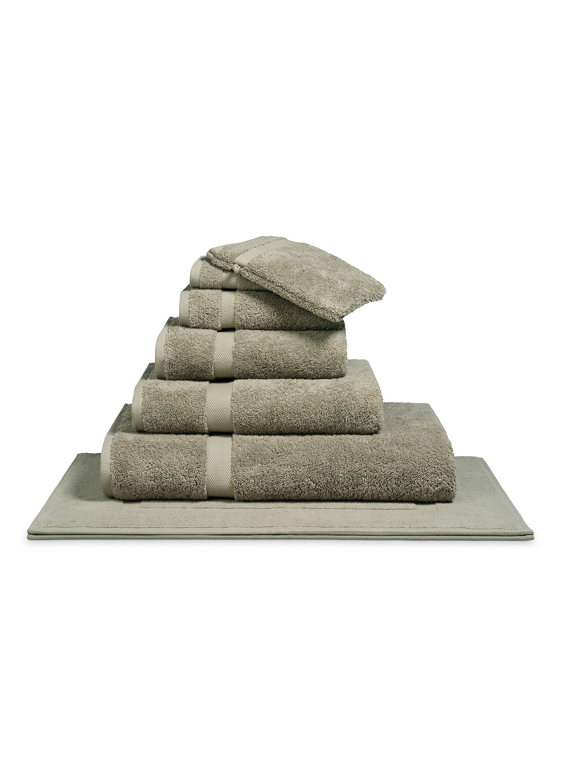 Vandyck Ranger gastendoek - 650 gr/m2 - 40 x 60 cm - voorkant 2 olijfgroen