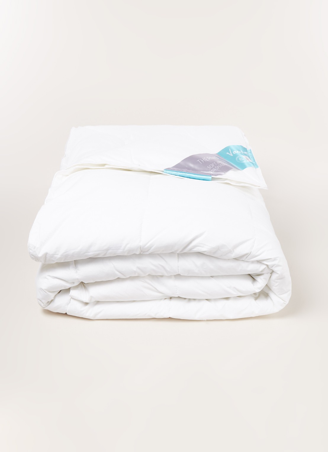 Vandyck Thermo dekbed van gekamd katoen met vulling van gesiliconiseerde polyester microfiber - voorkant 3 gebroken wit