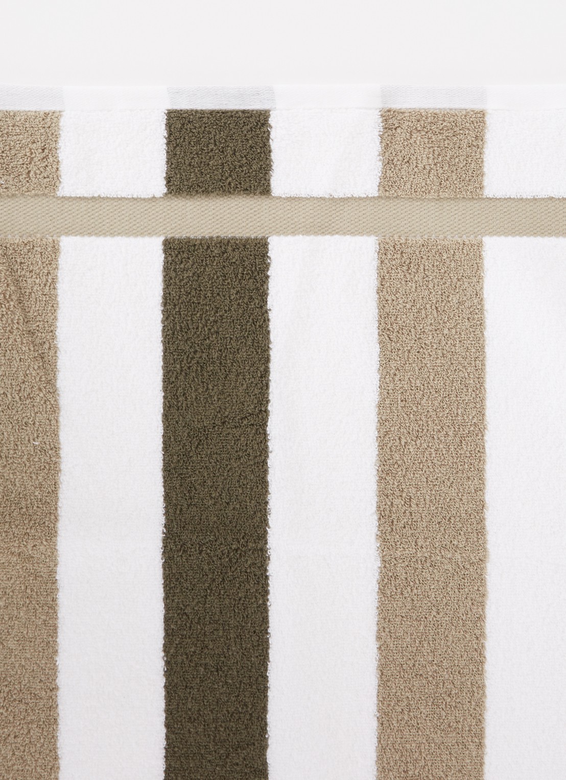 Vandyck Vancouver Fashion badhanddoek - 90 x 195 cm - detail legergroen