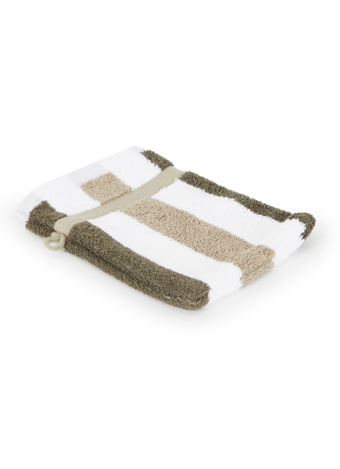 Vandyck Vancouver washand - 650 gr/m2 - 16 x 22 cm  - voorkant 2 bronsgroen