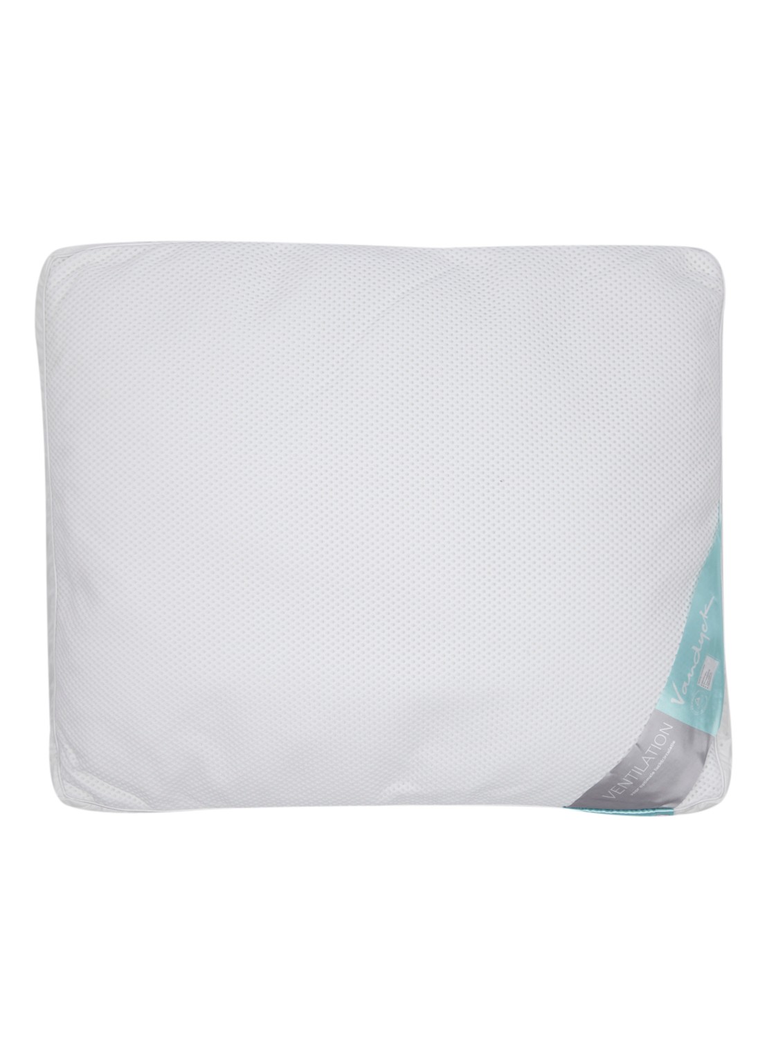 Vandyck Ventilation zacht en laag hoofdkussen 60 x 70 cm - voorkant 4 wit