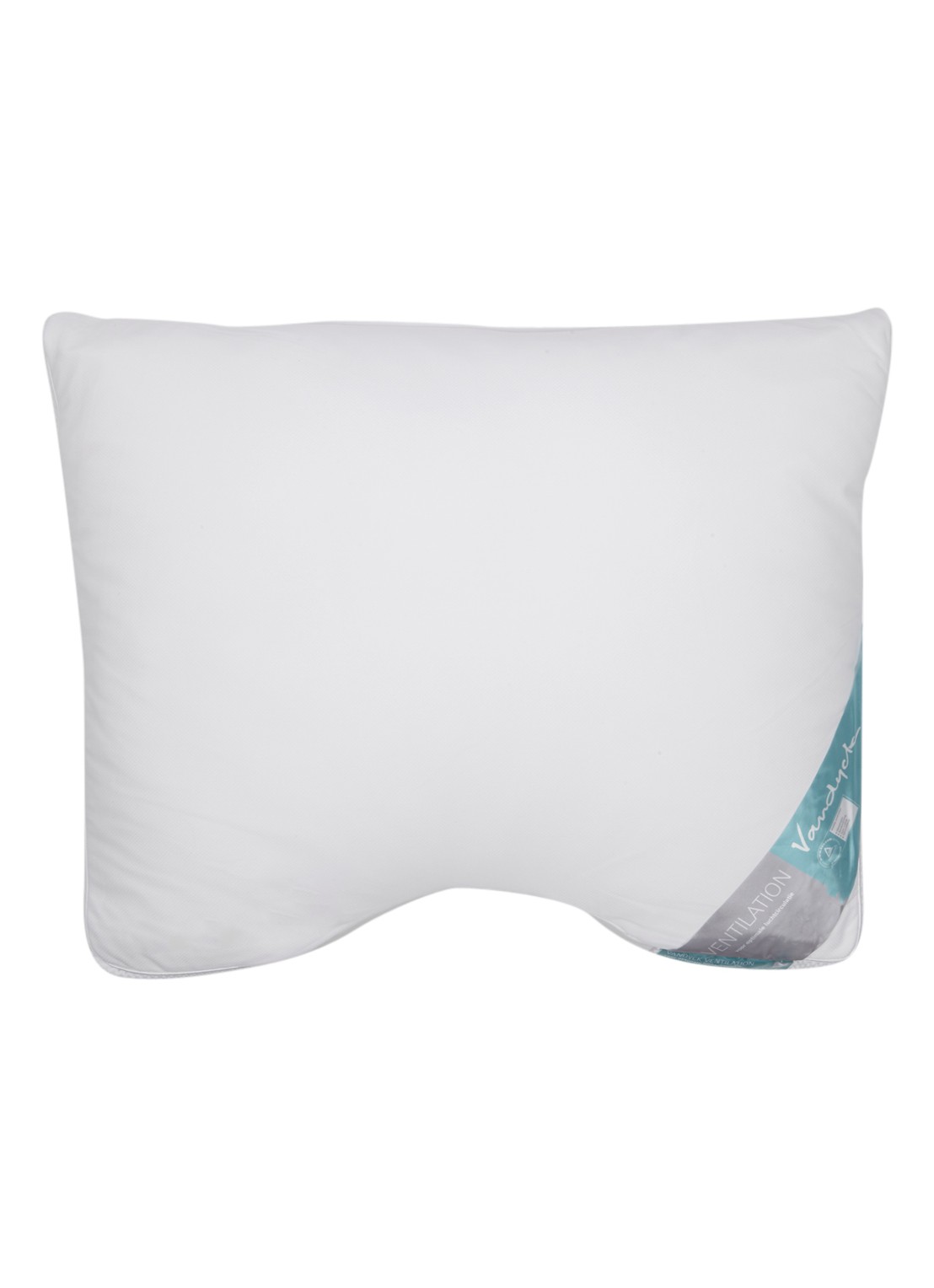 Vandyck Ventilation zacht hoofdkussen 60 x 70 cm - voorkant wit