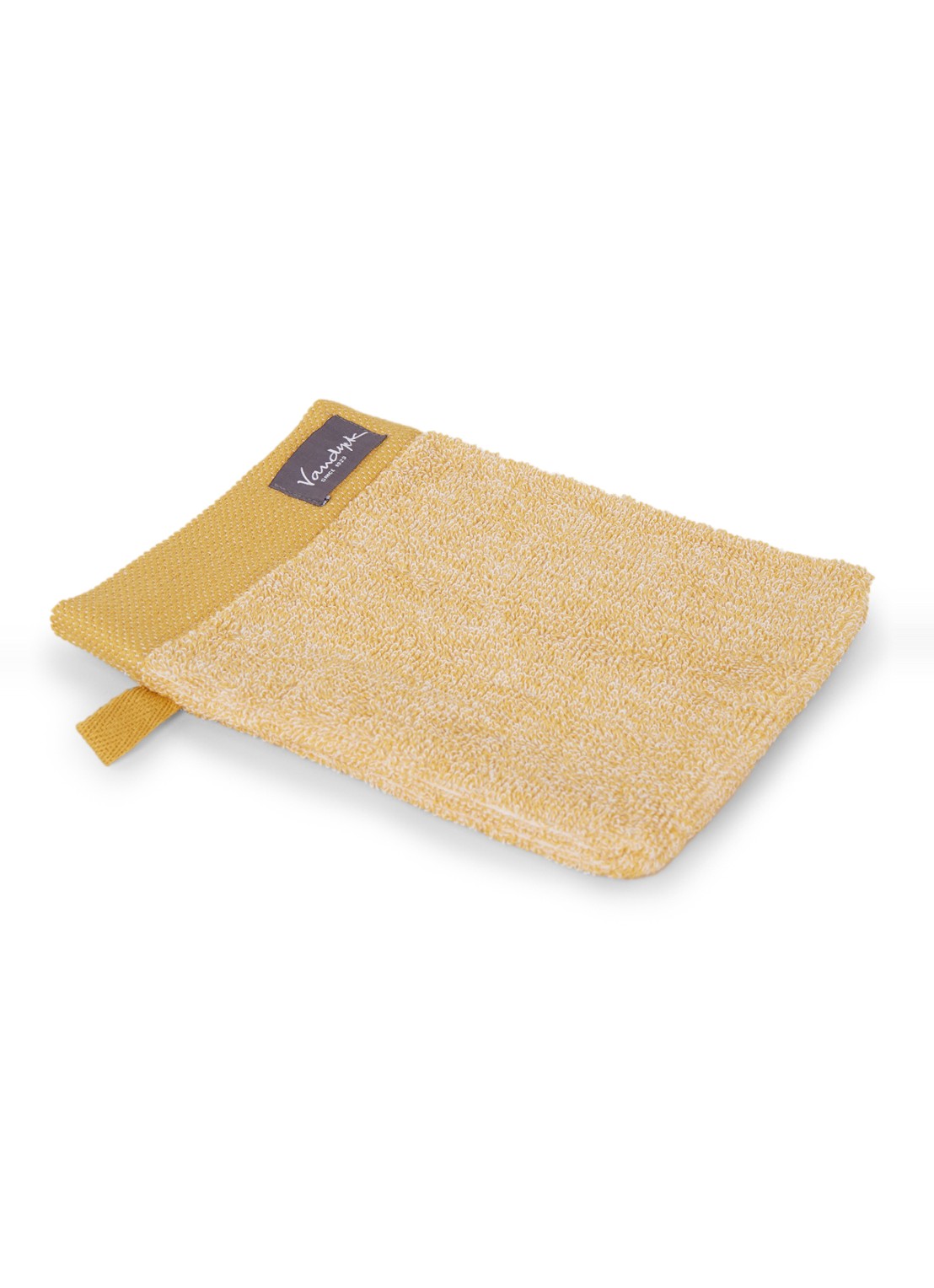 Vandyck Washand - 550 gr/m2 - 16 x 21 cm - voorkant 2 geel