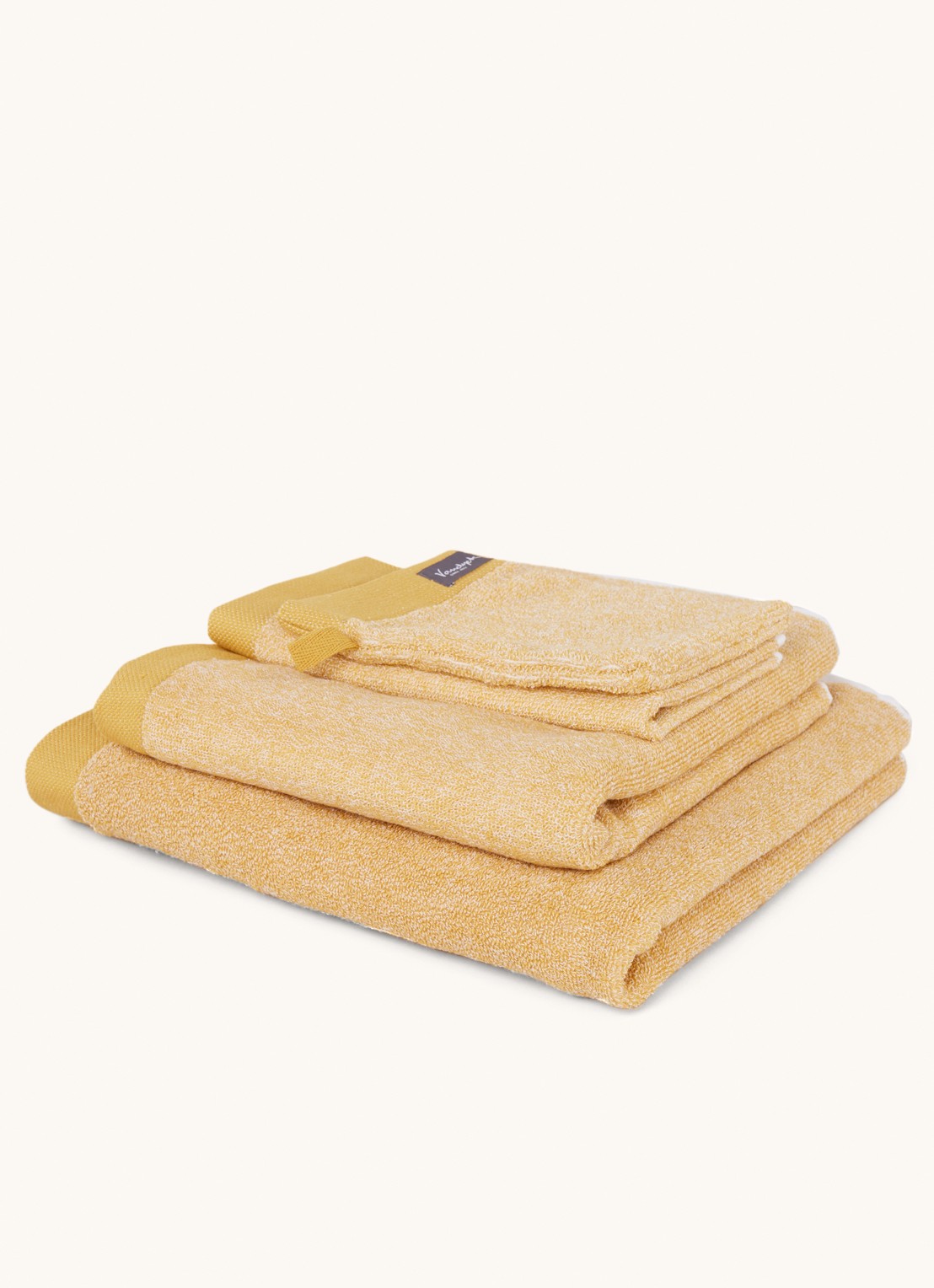 Vandyck Washand - 550 gr/m2 - 16 x 21 cm - voorkant 3 geel