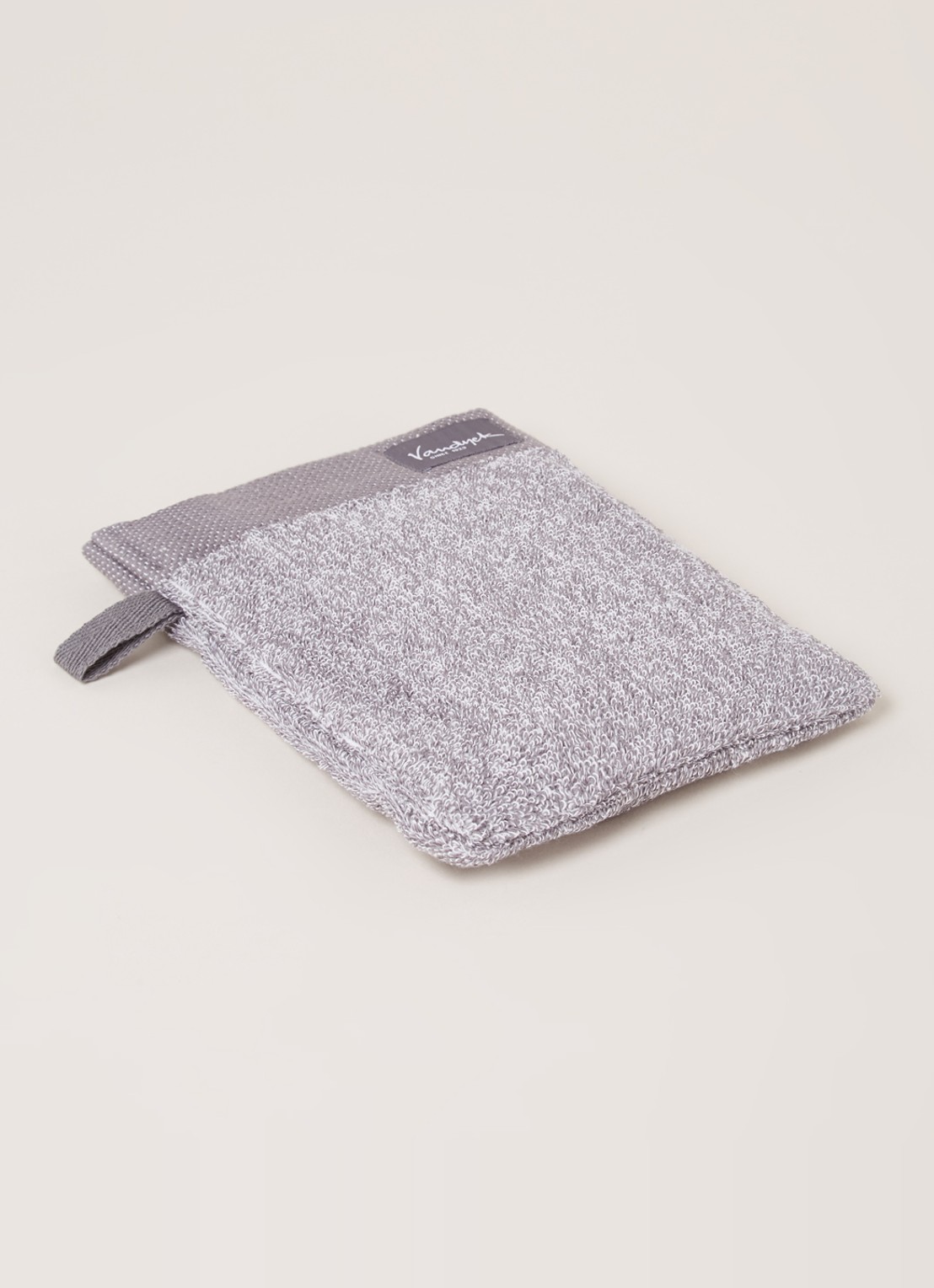 Vandyck Washand - 550 gr/m2 - 16 x 21 cm - voorkant middengrijs