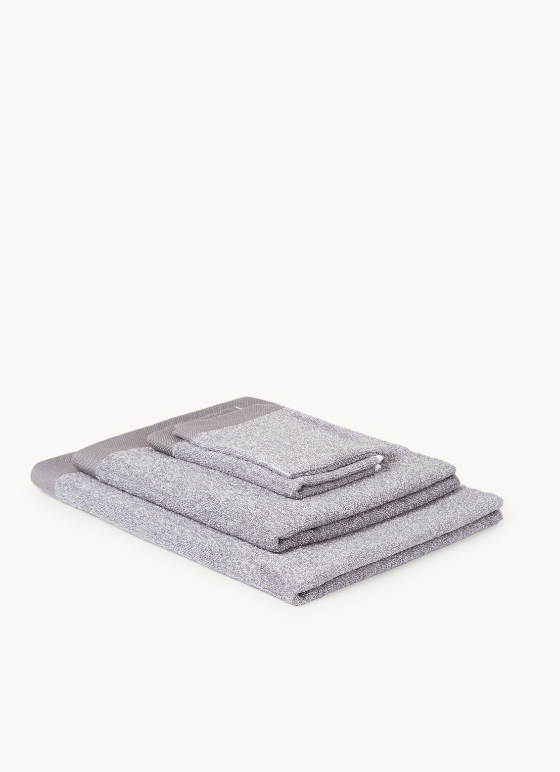 Vandyck Washand - 550 gr/m2 - 16 x 21 cm - voorkant 2 middengrijs