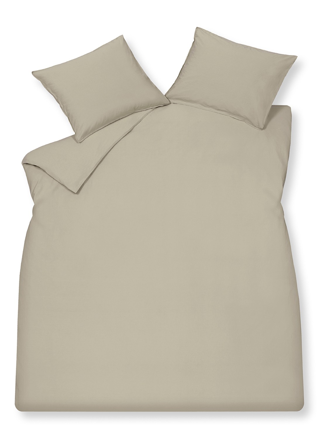 Vandyck Washed Cotton dekbedovertrekset van katoen - inclusief kussenslopen - voorkant 3 beige