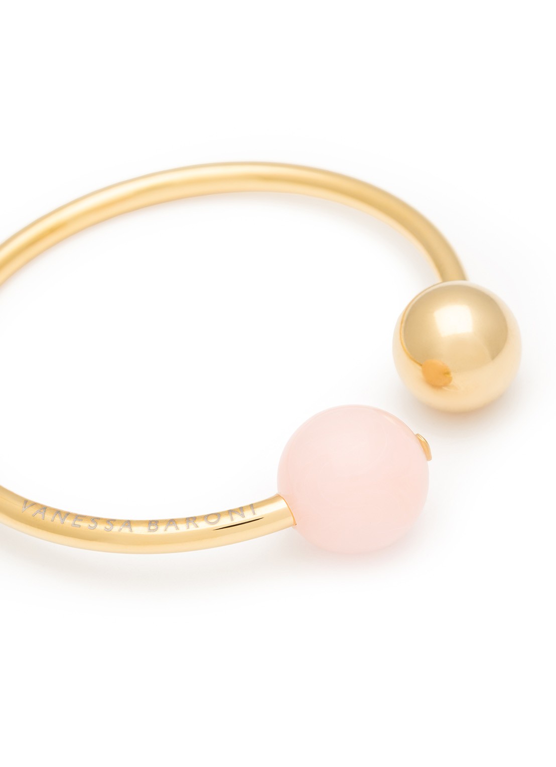 Vanessa Baroni Beads bangle - detail peach sorbet