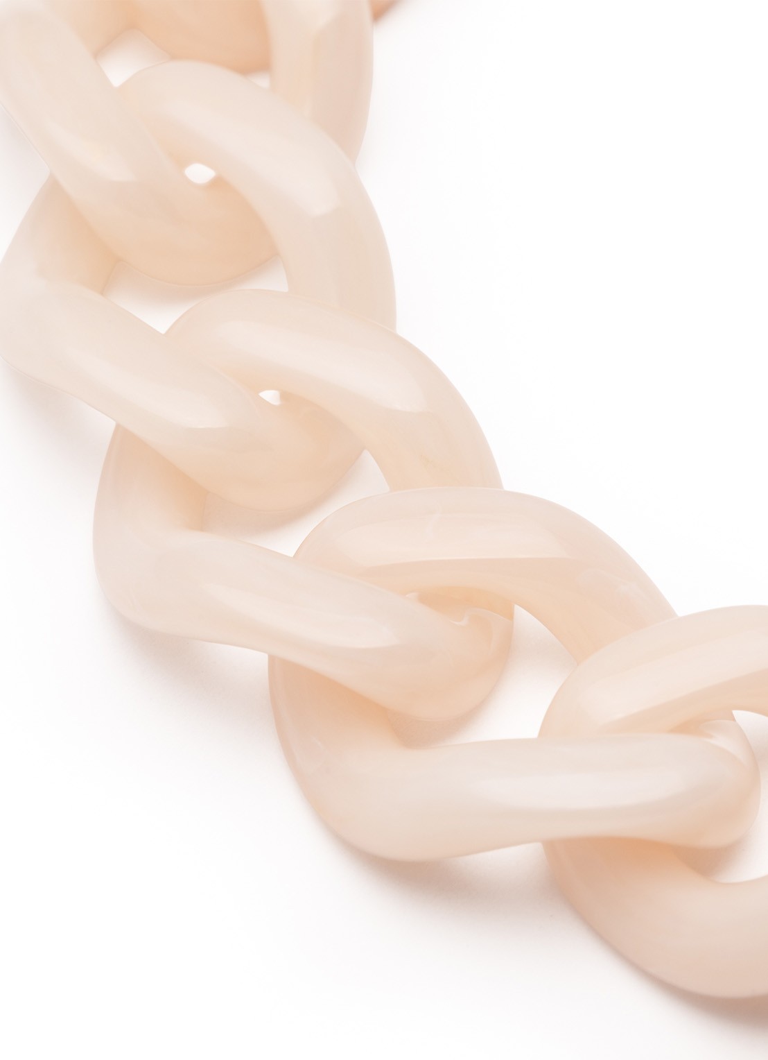 Vanessa Baroni Flat Chain armband - detail latte marble
