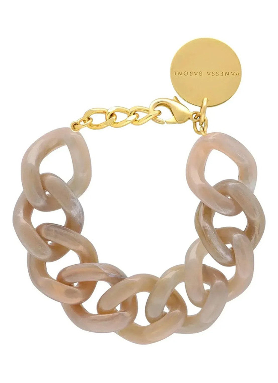 Vanessa Baroni Flat Chain armband - voorkant 2 multicolor