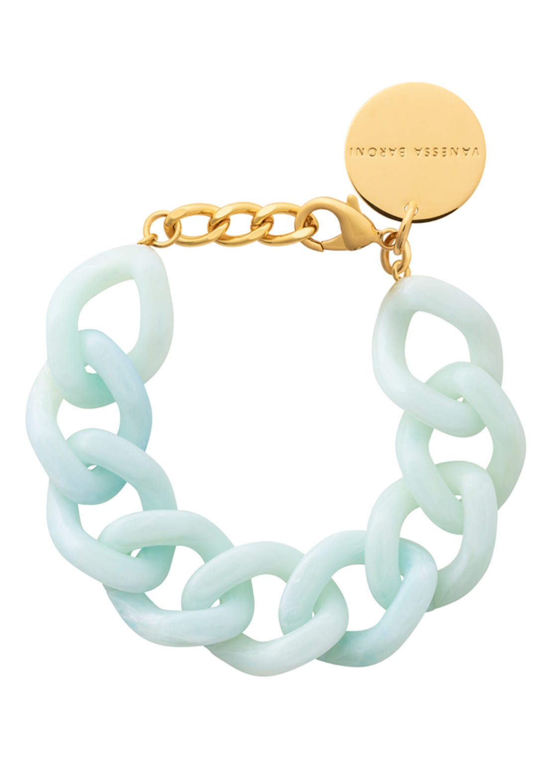 Vanessa Baroni Flat Chain armband - voorkant 2 cloud marble
