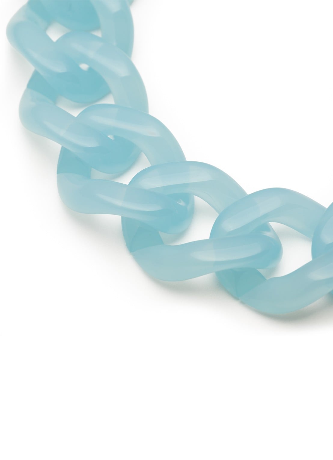 Vanessa Baroni Flat Chain armband - detail opaline blue