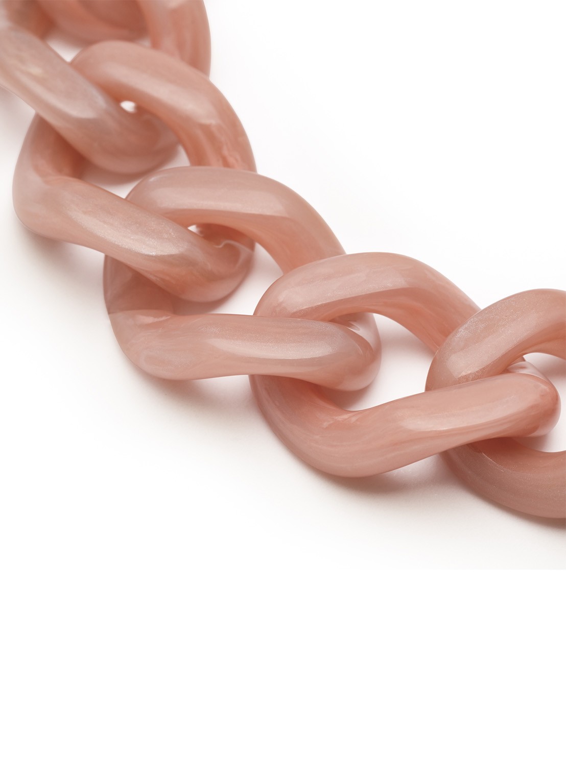 Vanessa Baroni Flat Chain armband - detail 3 blush marble