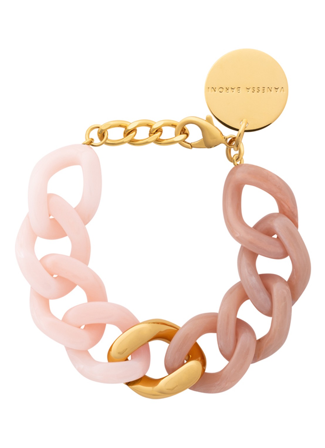 Vanessa Baroni Flat Chain armband - voorkant 3 multicolor