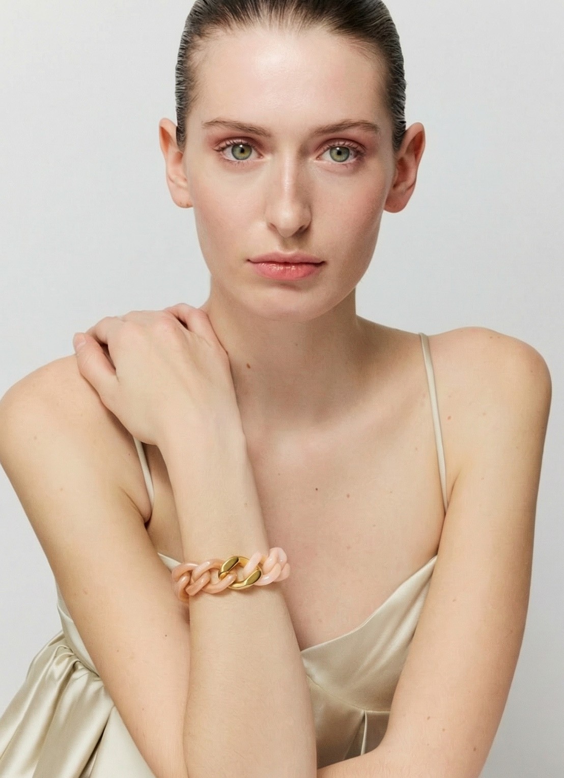 Vanessa Baroni Flat Chain armband - voorkant 4 multicolor