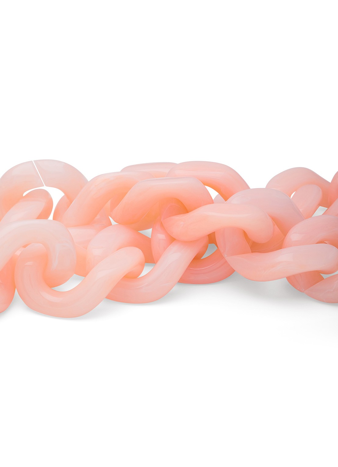 Vanessa Baroni Flat Chain schakelketting  - detail 3 peach sorbet