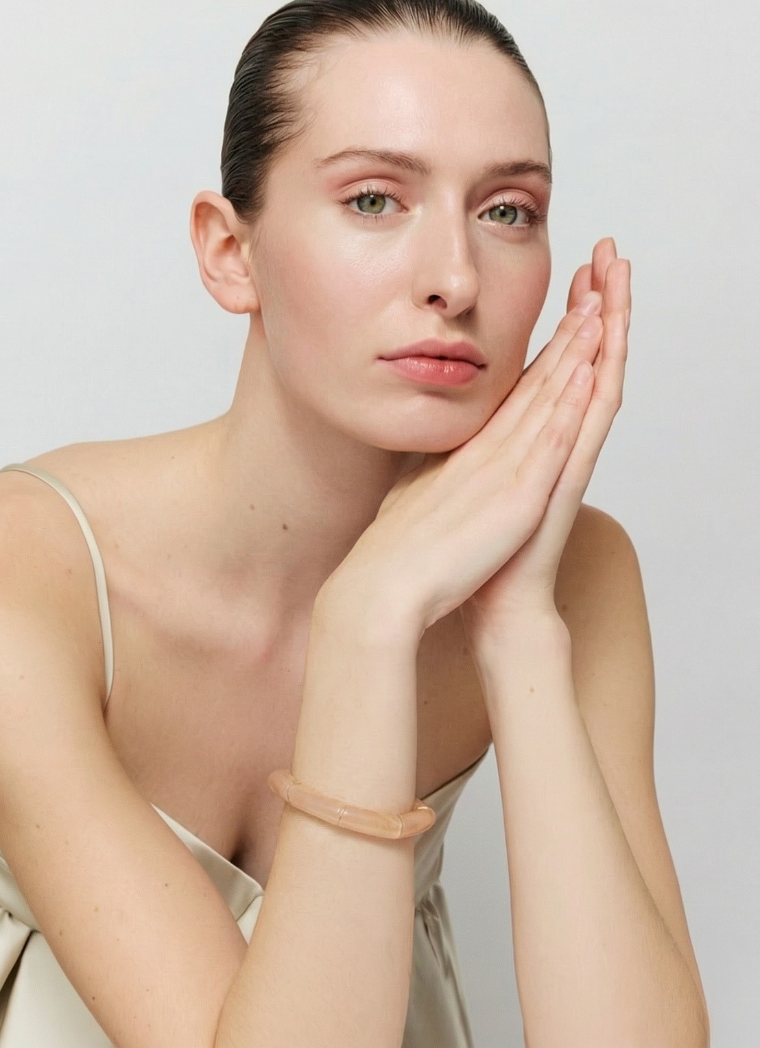 Vanessa Baroni Flex armband - voorkant 2 blush marble