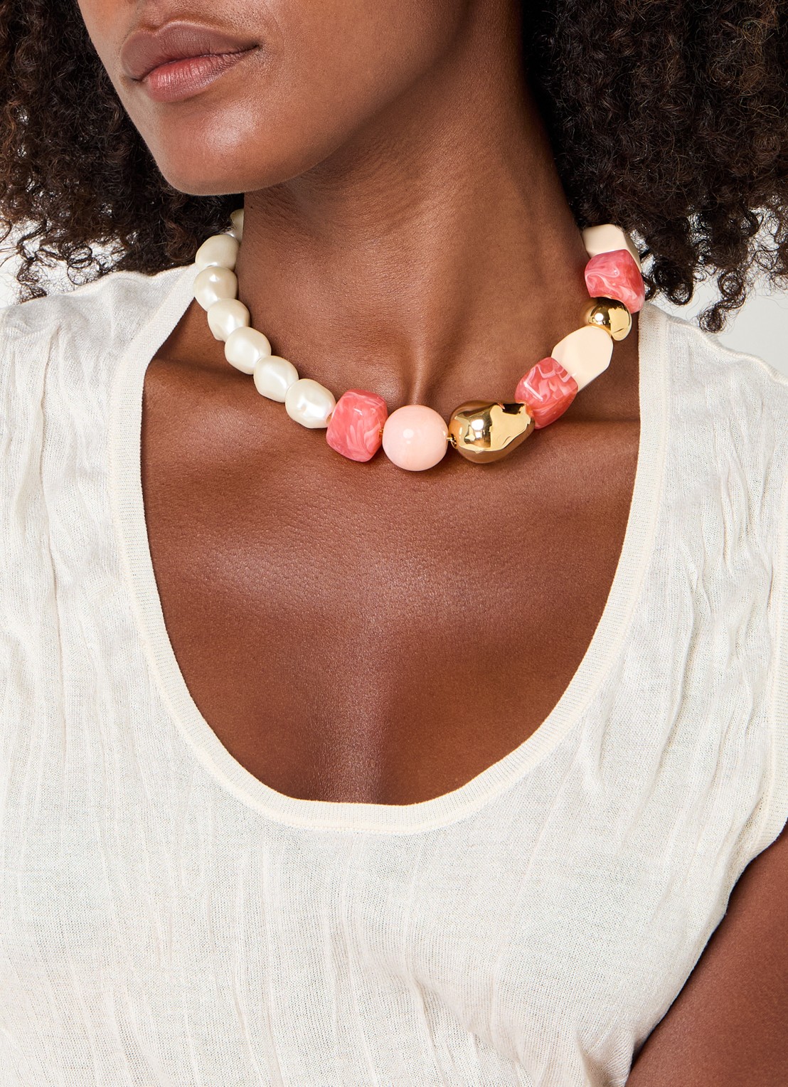 Vanessa Baroni Ibiza ketting - voorkant 3 watermelon