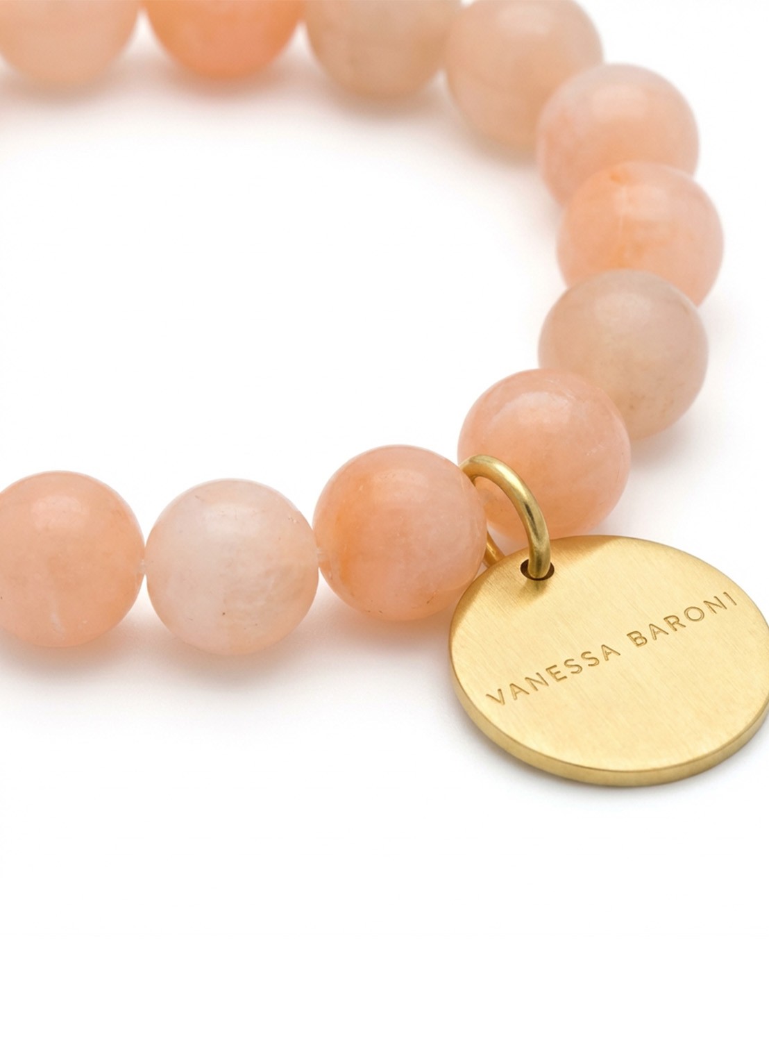 Vanessa Baroni Mini Beads armband - detail peach sorbet
