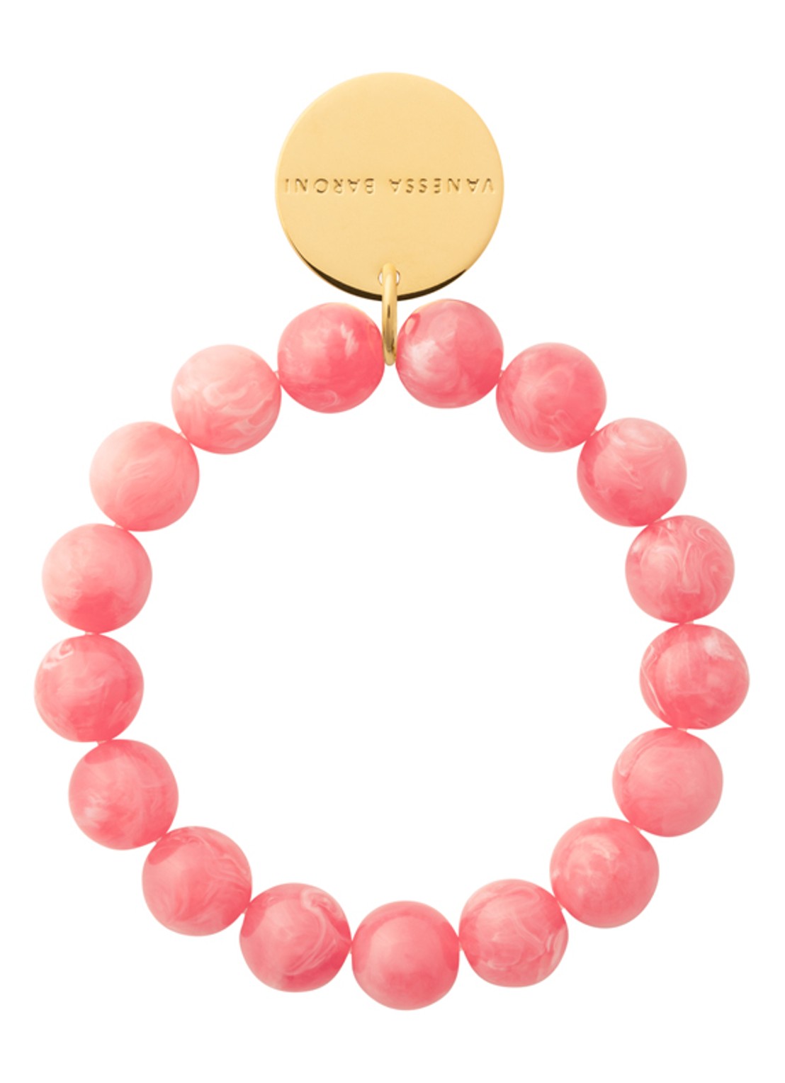Vanessa Baroni Mini Beads armband - voorkant 2 watermelon marble