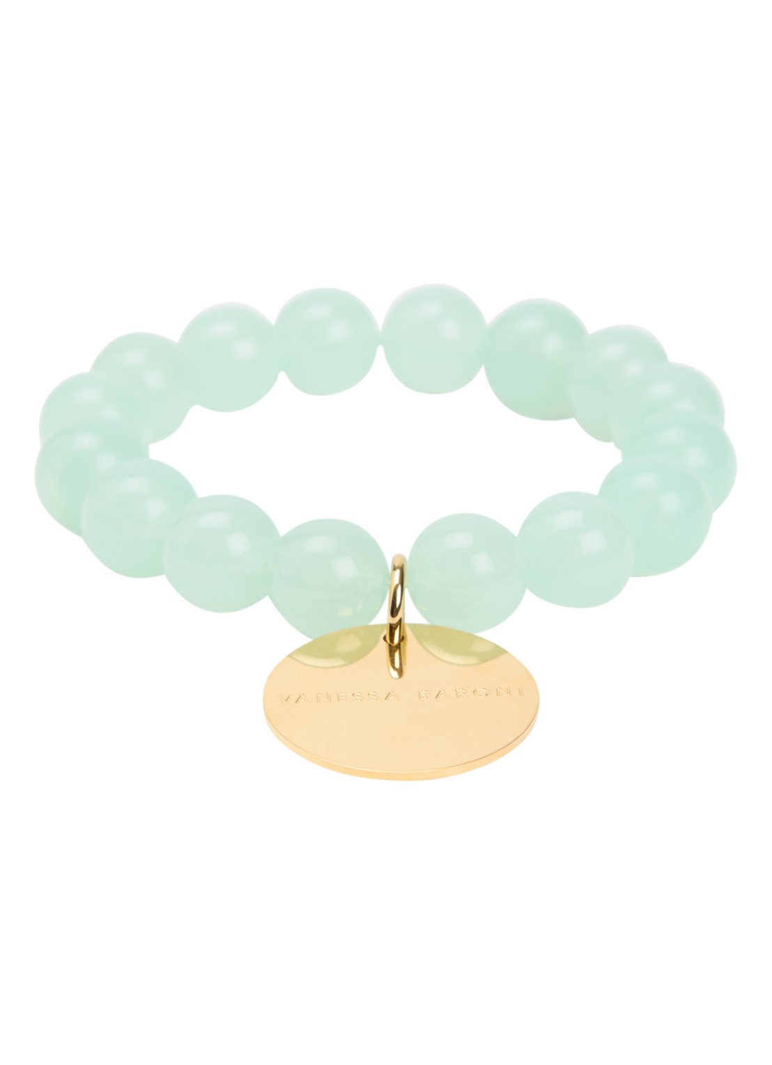 Vanessa Baroni Mini Beads armband - voorkant mint