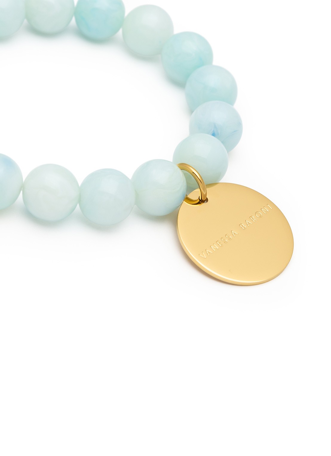 Vanessa Baroni Mini Beads armband - detail 4 cloud marble