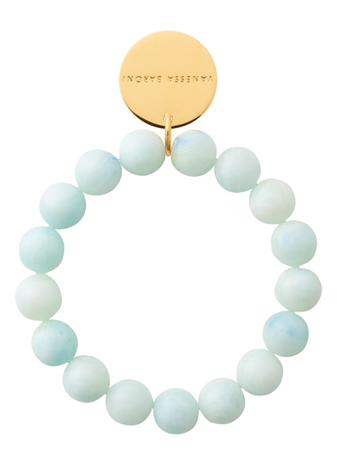 Vanessa Baroni Mini Beads armband - voorkant cloud marble