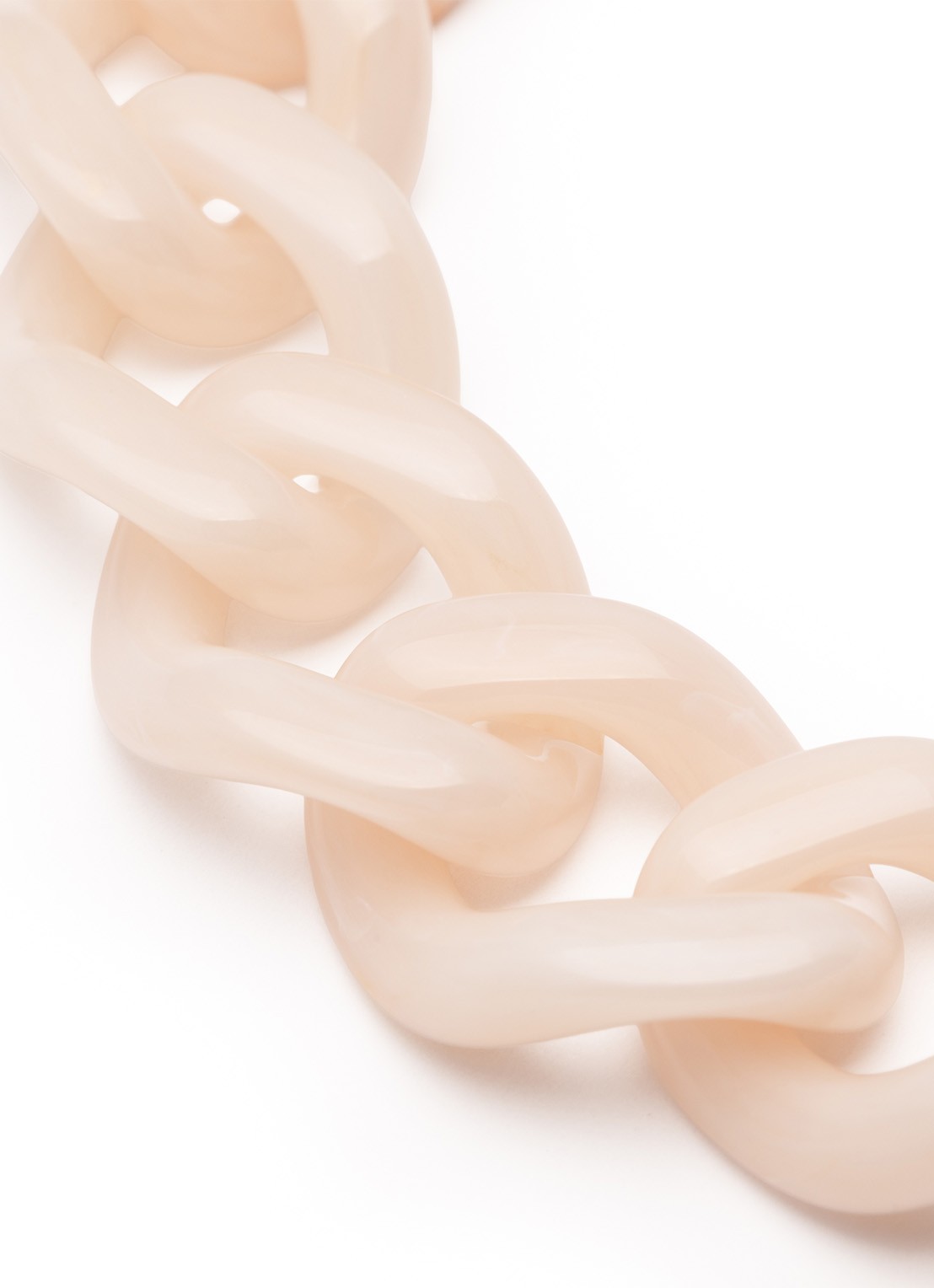 Vanessa Baroni Mini Flat Chain armband - detail latte marble